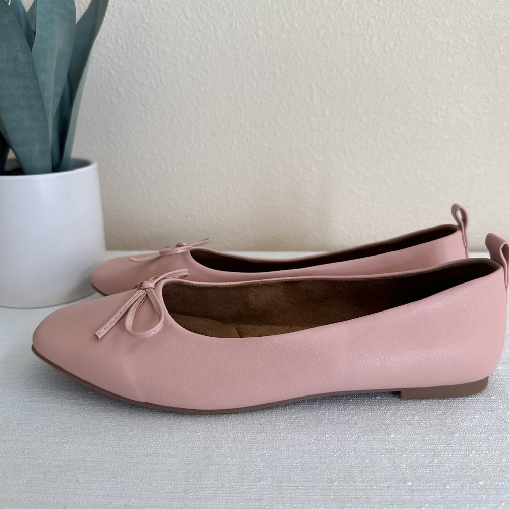 New Maurices Grace Pink Faux Leather Ballet Flats Women’s 10M